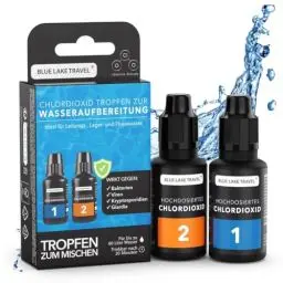 Produktbild: Wasseraufbereitung Trinkwasser (60 bis 120 Liter) - Wasserentkeimung & Trinkwasseraufbereitung - 2-Komponenten Chlordioxid - Blackout Notfallrucksack - Notfall Ausrüstung