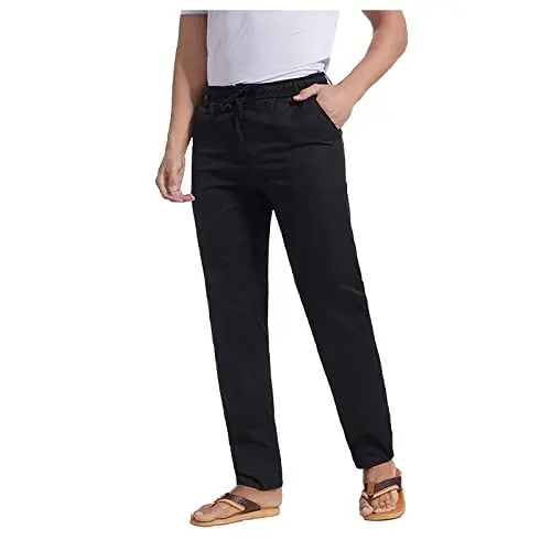 Produktbild: Generic Sommer Cargohose Herren Leicht Unterhosen Männer Lang Unterhosen Männer Jogginghose Seitlich Zu Öffnen Herren Kompressionshose Herren Leichte Arbeitshose Herren Herrenhosen Schwarz 2XL