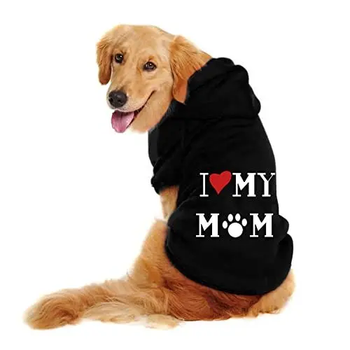 Produktbild: wasserdichte Hundemantel Winter Warme Jacke Hunde Welpen Pullover Junge Für Kleine Mit Tasche - Warmer Hund Medium Hoodie Herbst Kleidung Winter Fleece Haustierkleidung Hunde (1111DEBKA-Black, L)