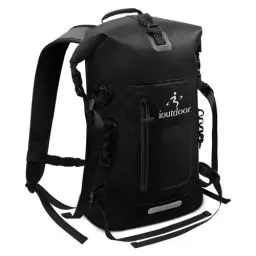 Produktbild: Wasserdichter Rucksack 30-35L, Rolltop Waterproof Backpack Mit Gepolstertem Tragegurt, Wasserdichtem Reißverschluss Wasserdichte Tasche, Dry Bag Für Wassersport Radfahren Outdoor Wandern (Schwarz)