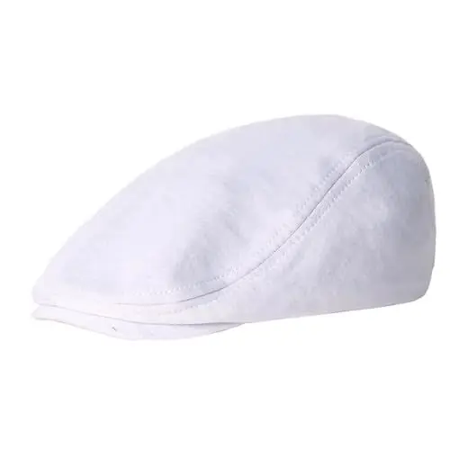Produktbild: Wasserdichtes Cap 1 Stück Ballonmütze für Herren, Baumwolle, weich, Stretch-Passform, Herrenmütze, Cabbie-Mütze für Herren Leichte Schirmmütze Herren (White, One Size)