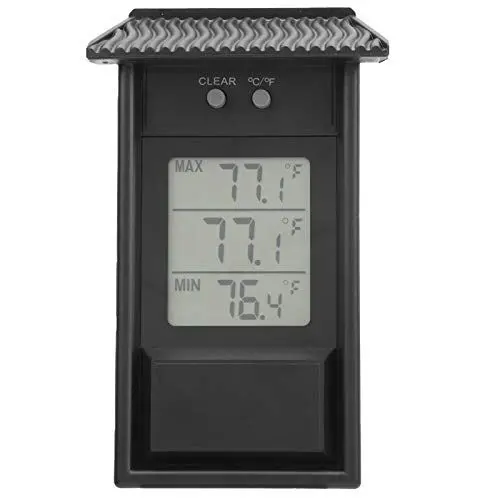 Produktbild: Wasserdichtes Temperaturmessgerät Digitales Thermometer Außentemperaturmessgerät mit Haken für Den Garten