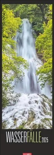 Produktbild: Wasserfälle Kalender 2025: XXL Hochformat mit spektakulären Wasserfällen, fotografiert von international ausgezeichneten Fotografen. Länglicher Kalender mit traumhaften Naturfotos. 34x98 cm Hochformat