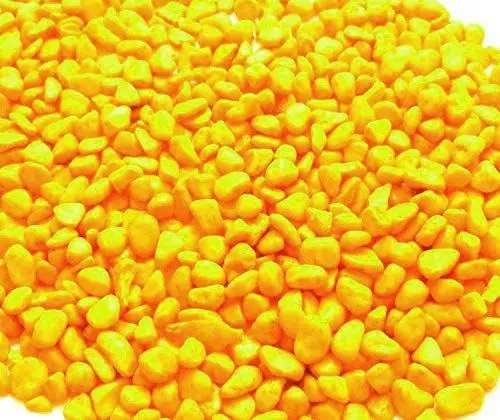Produktbild: Wasserfarm.com Aquarium Steine Terrarium Boden Deco Kies neon Steine 1KG gelb