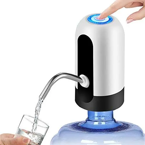 Produktbild: Wasserflaschenpumpe, 5-Gallonen-USB-Ladegerät automatische Trinkwasserpumpe, Universal-Krug 2-5 Gallonen, tragbarer elektrischer Wasserflaschenspender für Büro, Camping