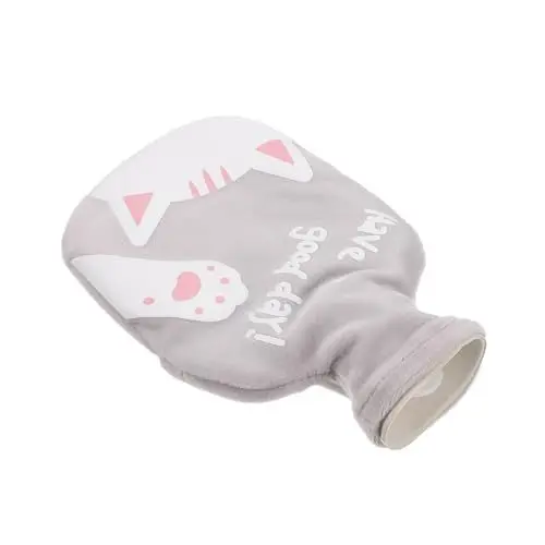 Produktbild: Wassergefüllter Wärmbeutel Wasserflaschen Fürs Bett Wärmflasche Gummi Kinder Baby-wärmbeutel Handwärmer Strickbezug Für Wärmbeutel Heiß Thermotasche Flanell Mädchen Warm Halten
