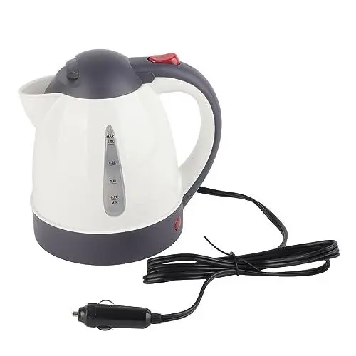 Produktbild: Wasserkocher 24V für LKW, 1000ml Wasserkocher Auto Tragbare Reisewasserkocher Schneller Warmwasserbereiter Flasche Edelstahl Wasser Heizung Flasche für Tee Kaffee Schnellwärmer
