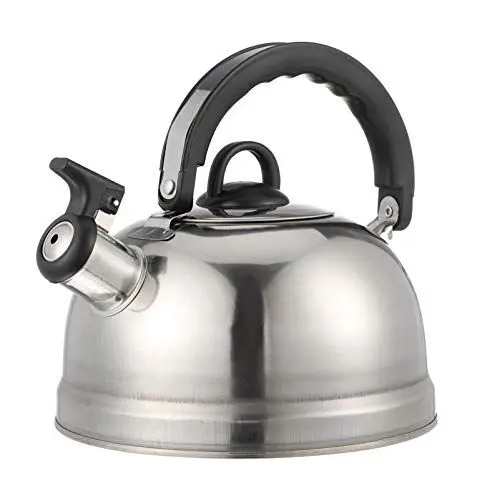 Produktbild: Angoily Wasserkocher Pfeifkessel Induktion Edelstahl : 3L Gas Wasserkessel ?tenkessel Teekessel Teekocher Kaffeekanne Pfeifenkessel Pfeifender Kessel Teebereiter für Küche Gasherd E Herde