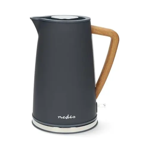Produktbild: Wasserkocher - 1.7 l - Soft-Touch - Grau - Um 360 Grad drehbar - Verdecktes Heizelement - Strix Controller - Boil-dry protection