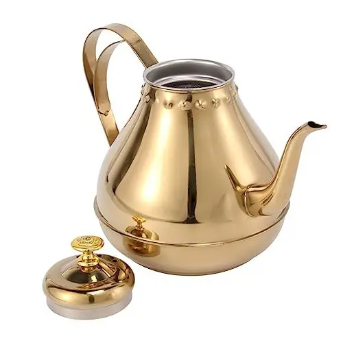 Produktbild: CRILSTYLEO Edelstahl-wasserkocher 1,8 L Mit Filter Für Tee Und Kaffee Kochkanne Zum Warmhalten Passend Für Gasherd Und Induktionsherd