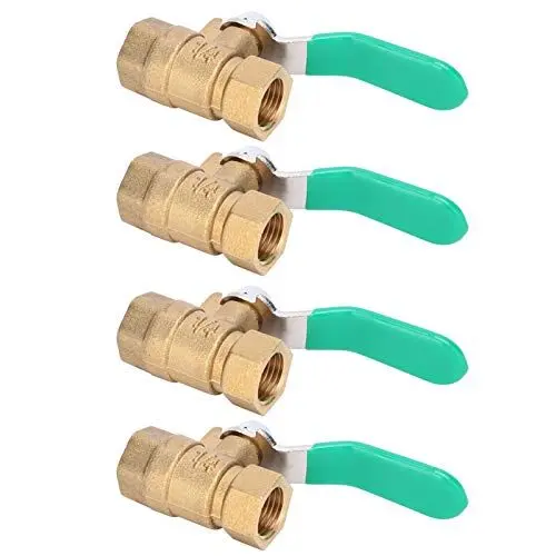Produktbild: Wasserrohrventil, 1/4-Zoll-Kugelventil mit Innengewinde, Verdickter Messing-Abfluss-Absperrschalter, Verwendet für Wasserrohr-Sanitärsysteme, Ventile, Kugelhähne