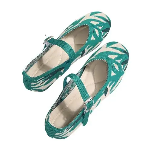 Produktbild: Wasserschuhe Dusch- & Badeschuhe FüR Herren Damen Gewebte, orthopädische, atmungsaktive, weiche Schuhe für Damen, zum Spazierengehen, Slip-On-Schuhe On Schuhe Damen Barfuss Schuhe Damen (Green, 38)