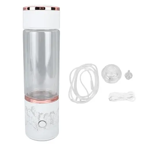 Produktbild: Wasserstoff-Wasserflasche, 5000 Ppb-Technologie, Wiederaufladbarer Ionisierter Wassergenerator, Hohe Konzentration, Tragbarer Wasserstoffreicher Wasserglas-Generatorbecher für