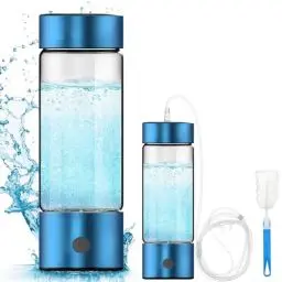 Produktbild: Wasserstoff-Wasserflasche, C-Typ wiederaufladbare Wasserstoff-Wasserflasche Generator, drei Minuten schnelle Elektrolyse, 460ml tragbare Wasserstoff-Wasser-Generator, geeignet für Büro, Alltag, Reisen