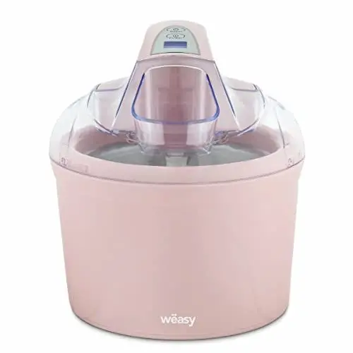 Produktbild: Wëasy Eismaschine MYA60 1,5 l, Eis in 30 Minuten fertig, programmierbar, LCD-Display, transparenter Deckel, automatische Abschaltung, Sorbet, Eiscreme, Frozen Yoghurt, 12 W