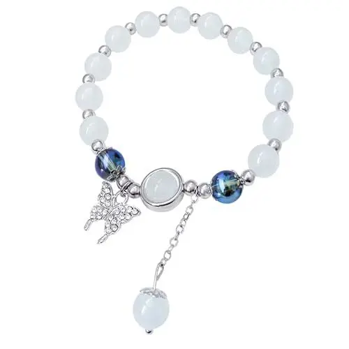 Produktbild: WASYPLSFOI Armband Armbänder Armreif Armkette Damen Mädchen Glücksarmband Beads Bead Perlen Bracelet, 2 Stück