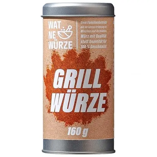 Produktbild: WAT NE WÜRZE Grillgewürze Allround BBQ Rub 160 g | Steak und Grill Gewürz für alle Sorten von Grillfleisch & Fisch | Grillwürze Marinade für Fleisch zum Grillen, Barbecue oder Braten