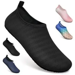 Produktbild: Badeschuhe Strandschuhe Wasserschuhe Aquaschuhe Schwimmschuhe Surfschuhe Wassersport Beach Pool Surfen Yoga für Damen Herren, X.tw.black, 41/42 EU (Asian: 42/43)