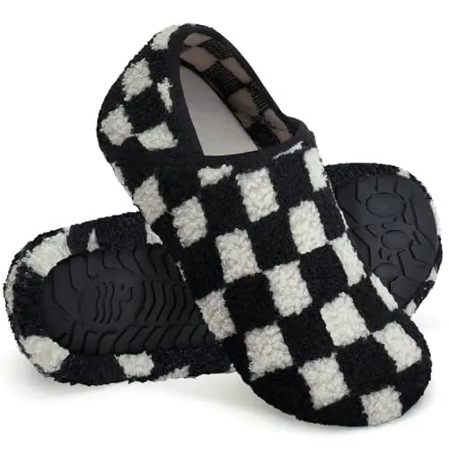 Produktbild: WateLves Damen Memory Foam Plüsch Hausschuhe Antirutsch Baumwolle Pantoffeln Mit Polar Fleece-Futter (Damebrett 38/39)