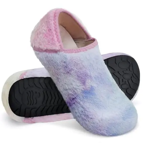 Produktbild: WateLves Damen Memory Foam Plüsch Hausschuhe Antirutsch Baumwolle Pantoffeln Mit Polar Fleece-Futter (Plüsch Färben 40/41)