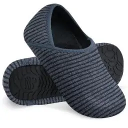 Produktbild: WateLves Damen Memory Foam Plüsch Hausschuhe Antirutsch Baumwolle Pantoffeln Mit Polar Fleece-Futter (Blau Streifen 38/39)