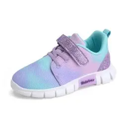 Produktbild: WateLves Mädchen Turnschuhe Kinder Sportschuhe Laufschuhe Hallenschuhe Klettverschluss Sneakers für Jugendliche (Bindefärbemittel lila 35