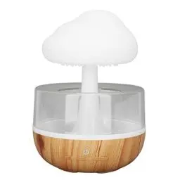 Produktbild: Regen Wolke Luftbefeuchter Wassertropfen Pilz, 7 Farben Wassertropfen Sound ätherisches Öl Diffusor, USB Nachtlicht Aromatherapie Regen Wolke Diffusor für entspannende Stimmung