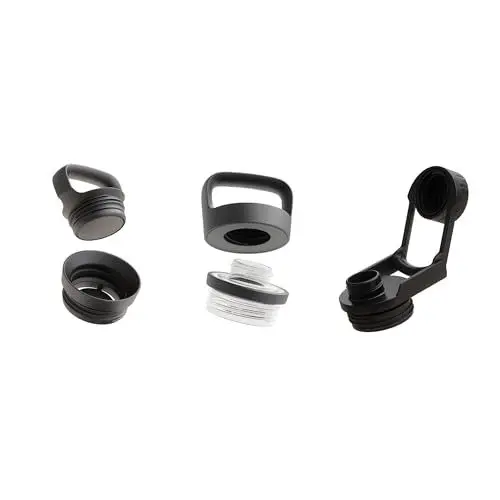 Produktbild: waterdrop® Trinkdeckel Verschluss Set, passend für alle All-Purpose Flaschen, 3 Flaschendeckel: Swing Lid, Spout Lid und Loop Lid