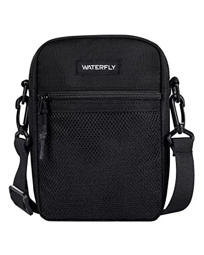 Produktbild: WATERFLY Umhängetasche Schultertasche Messenger Bag: Herrentasche Zum Umhängen Klein Herren Handy Sling Tasche Männer Shoulder Crossbag Brusttasche Damen Crossbody Handytasche