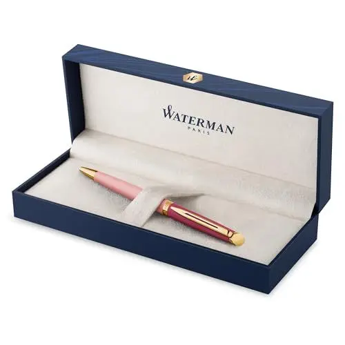 Produktbild: Waterman Hémisphère Kugelschreiber | Metall und pink Lackierung mit goldbeschichteten Zierteilen | Mittlere Spitze | Geschenkbox, 1 Stück (1er Pack)