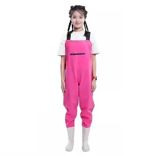 Produktbild: Generic Wathose for Damen, Kinderwathose, Gartenhose Damen, Jugendliche Kinder Brust Wathose Zum Waten, Fliegenfischen, Jagen, Arbeiten Im Schlamm (Farbe : Pink, Größe : 37)