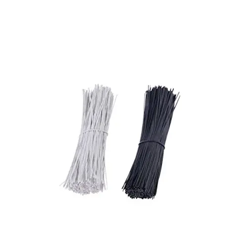 Produktbild: WATIIFUFU Desktop-kabel-organizer 1000 Stück 0 45 Mm Kunststoffbeschichtete Eisendrahtbinder Kabelbinder-set