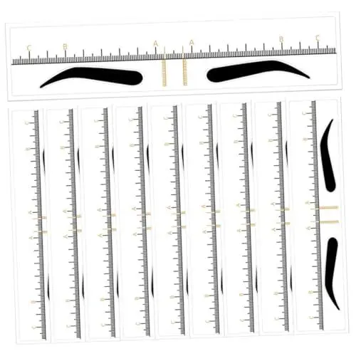 Produktbild: WATIIFUFU 10St Vorlage für die Augenbrauenführung Lineal zum Formen der Augenbrauen Augenbrauenstempel augenbrauenschablone augenbrauen schablonen werkzeug Vorlage zum Formen der Augenbrauen