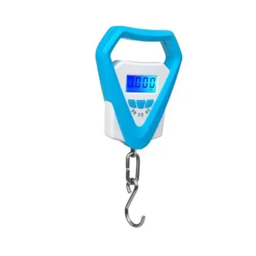 Produktbild: WATIIFUFU 1Stk hängende Hakenwaage Küchenwaagen Elektronische Lebensmittelwaage LED-Bildschirm Federwaage Kofferwaage kitchen scale kücjenwaagen digitale Waage elektronische Waage Blue
