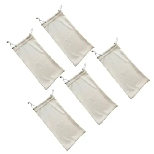 Produktbild: WATIIFUFU Sonnenbrillenetui 5er Set Kordelzug Brillenetuis Zur Aufbewahrung Weiß für Brillengestelle