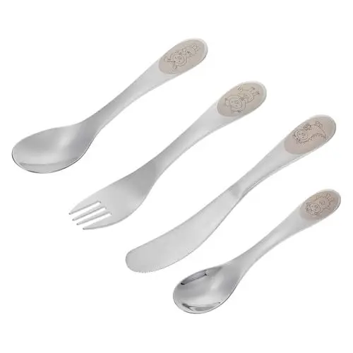 Produktbild: WATIIFUFU 1 Satz Besteck Löffel Kinder essen -Kit Kleinkinder-Utensilien Lipgloss-Kit messer für kinder messer kinder Dessertlöffel für Kinder Futtergabel für Kinder Rostfreier Stahl