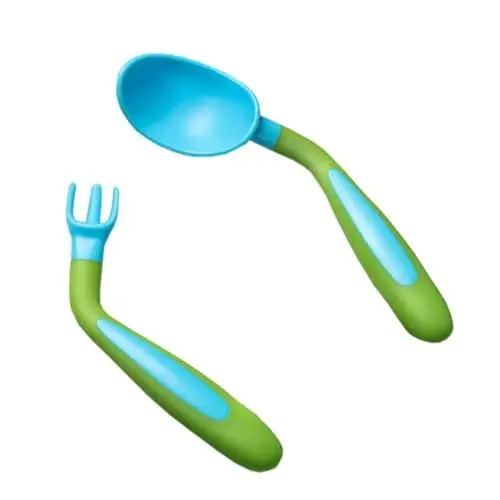 Produktbild: WATIIFUFU Niedliches Löffel- Und -set Für Babys Kleinkinder-utensilien Aus Silikon Angenehm Zu Halten Für Baby-abendessen-geschirr