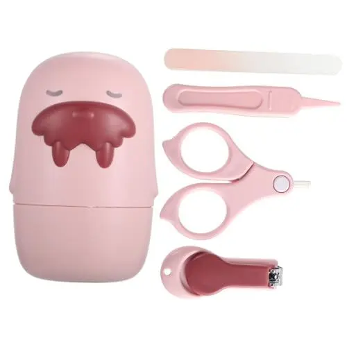 Produktbild: WATIIFUFU 1 Satz Nagelscheren-set Nagel-kit Nagelknipser Für Neugeborene Nagelschneider Für Babys Nagelknipser Aus Stahl Fingernagelschere Werkzeuge Für Kleinkinder Nail-art-kit Rosa Abs
