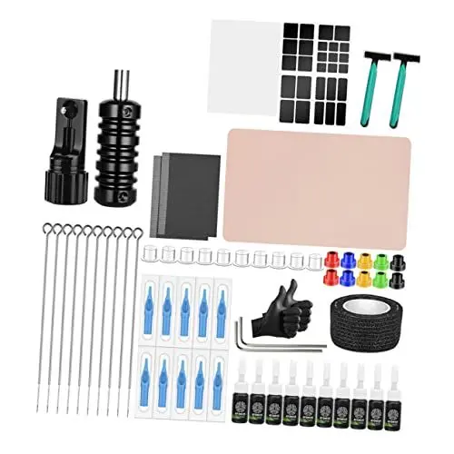 Produktbild: WATIIFUFU 1 Satz Praxis- -set -kit Für Anfänger - - -kit Make-up-stift-maschine Starter- -kit Macht Der Tattoofarben Tragbarer -stift Plastik