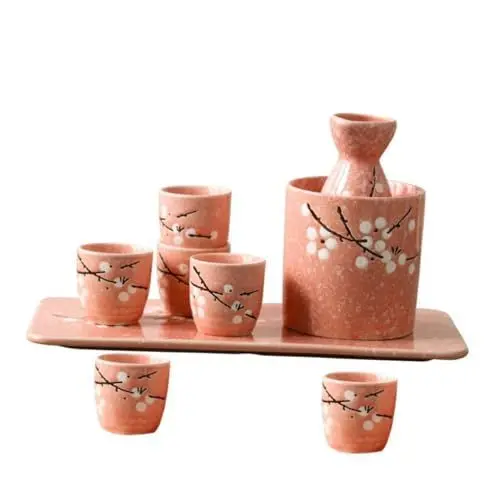Produktbild: WATIIFUFU Japanische Sake-Becher-Kollektion – Sake-flaschenbecher-Set Mit Wärmer – Elegant Und