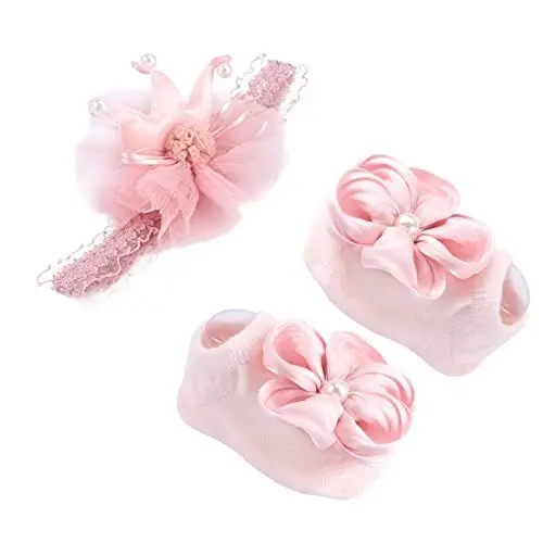 Produktbild: WATIIFUFU 1 Set Socken Und Haarband üße Accessoires Für ädchen Zur Feier Von Geburtstagen Und Festlichkeiten Ideal Für Die Erstausstattung Und Als Babygeschenk