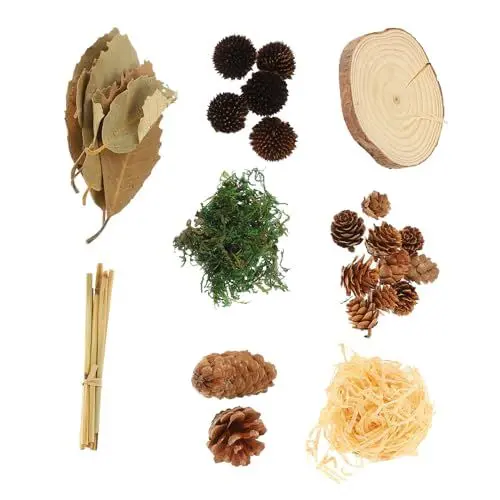 Produktbild: WATIIFUFU 1 Set echte Tannenzapfenzweige natürliches für Weihnachtsbäume Kränze -Basteldekor Fotoshooting-Requisiten Erntedankdekor Heimdekor.
