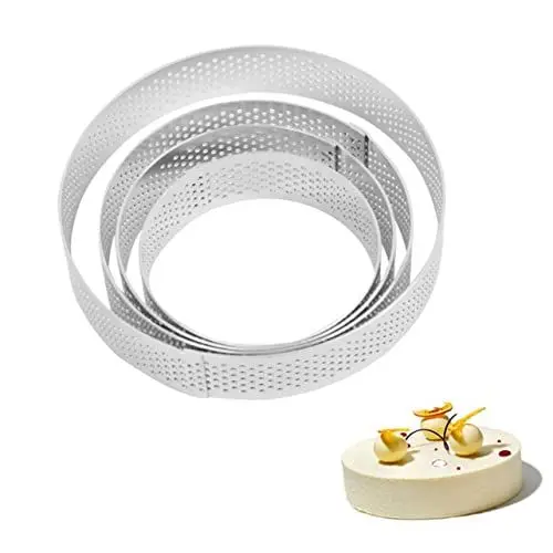 Produktbild: WATIIFUFU Edelstahl Torte Form 8cm Rund Kuchen Zinn Mould Set Runde Cookie Backen Gebäck Werkzeug