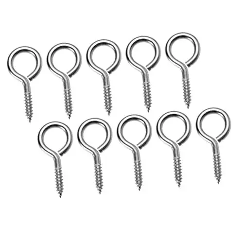 Produktbild: WATIIFUFU 25 Stück Schraubösen Gewindehaken Klein Silber Ösenschrauben Für Schmuckherstellung Und DIY Handwerk Ösen Haken Mithelfer Für Bastelprojekte