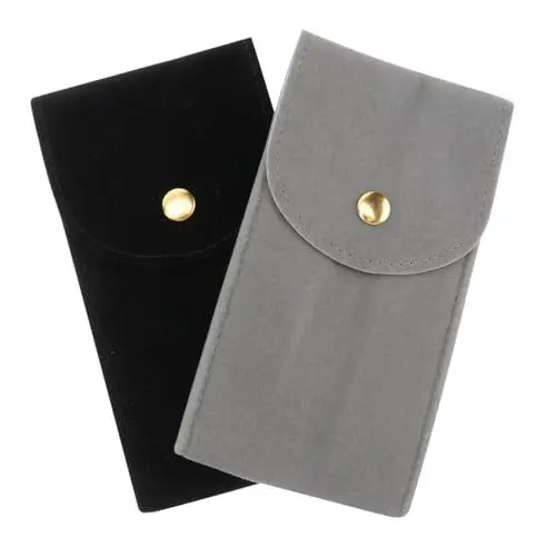 Produktbild: WATIIFUFU Tragbare Uhrentasche 2-teiliges Uhrenaufbewahrungstäschchen Einfaches Knopfdesign Reise-uhren-organizer für Männer und Frauen