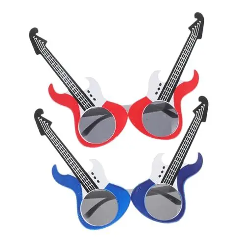 Produktbild: WATIIFUFU Leichte E-gitarren-brille Retro-sonnenbrille Lustige Sonnenbrille Für Erwachsene Partybrille Für Damen Und Herren Zufällige Farbe