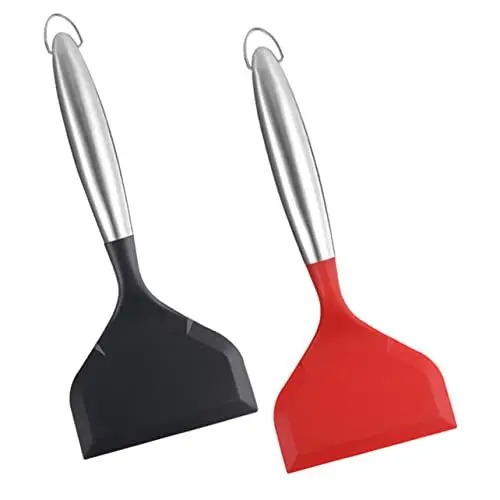 Produktbild: WATIIFUFU 2stücke Teiliger Haushaltskochspatel Tragbarer Bratensteakspatel Lebensmittelkochspatel Mit Ergonomischem Griff Hitzebeständiger Kochwerkzeug Für Pfannkuchen Steak Spiegeleiern