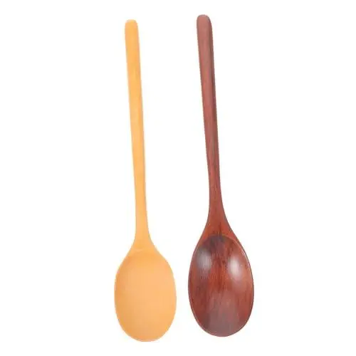 Produktbild: WATIIFUFU Rührlöffel-set Aus Holz 2-teilig Japanischer Suppen- Und Ramenlöffelgriff Zum Rühren Von Salat Und Soße