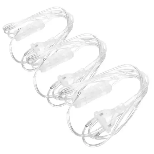 Produktbild: WATIIFUFU 3stücke Transparentes Netzkabel Mit Schalter Europäisches Lampenkabel Ersatz-steckdosenkabel Für Schreibtisch-licht Klarer Rundstecker Für Haushalts-geräte