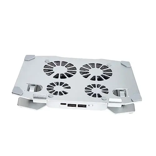 Produktbild: WATIIFUFU Laptop Ständer Mit Kühlventilatoren Verstellbar Und rutschfest Für Laptops Tablets Und Mehr Ergonomische Lösung Für Entspanntes Arbeiten Und Effektive Wärmeableitung
